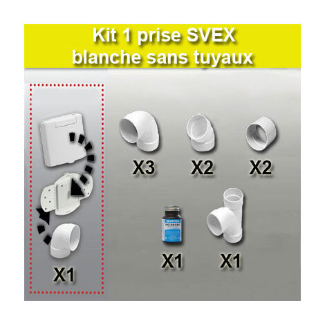 Kit 1 prise SVEX sans tuyau - couleur au choix - blanc