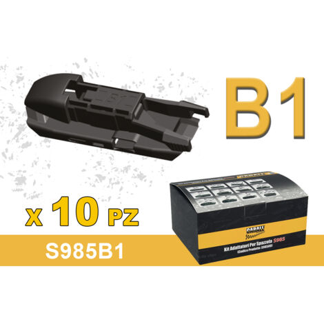 Kit 10 Attacchi B1 Per Spazzole Tergicristallo S985 Flat e T191 Ibrida