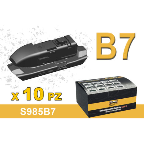 Kit 10 Attacchi B7 Per Spazzole Tergicristallo S985 Flat e T191 Ibrida Lexus NX200 NX300H Landrover Toyota Alpha