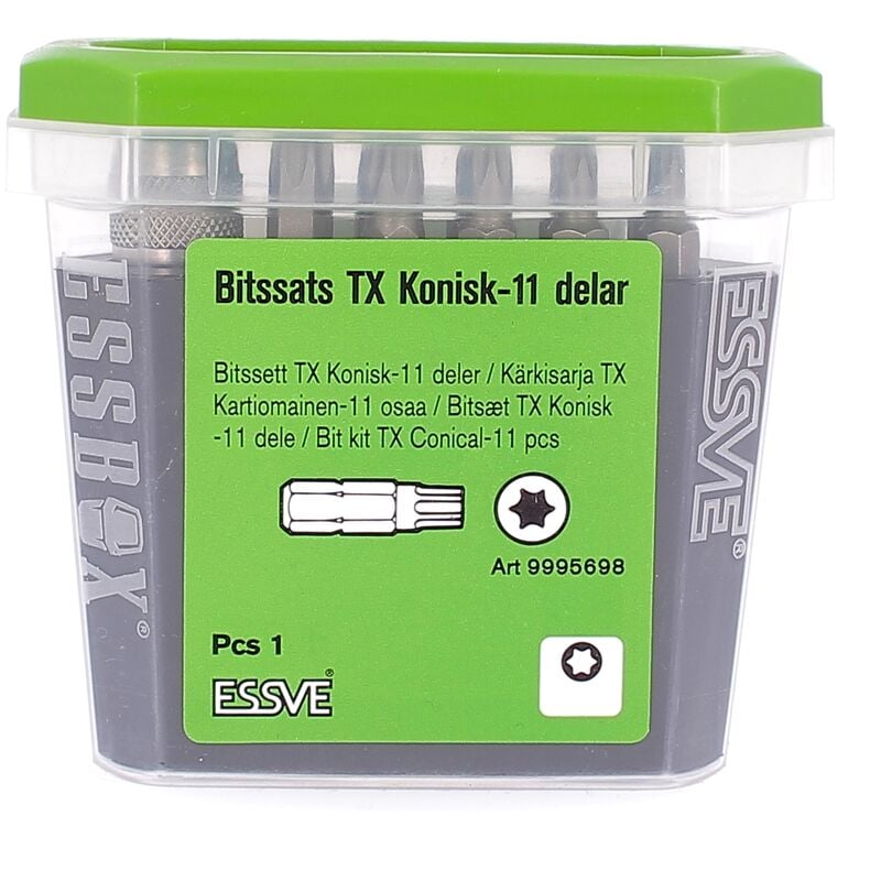 Kit 10 Embouts de Vissage (2X Tx10, 2X Tx20, 2Xtx25, 2Xtx30, 2Xtx40) + 1 Porte-Embout Magnétique AVE
