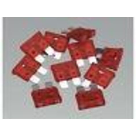 KIT 10 FUSIBILI 10A  CARICABATTERIA AVVIATORI ORIGINALI TELWIN
