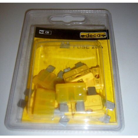 KIT 10 FUSIBILI 20A  CARICABATTERIA AVVIATORI CLASS ORIGINALI DECA