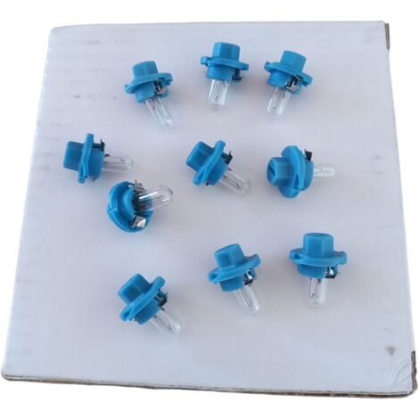 Kit 10 lampadine per cruscotto modello b8,4d-1,6mm 12 v  12 w blue