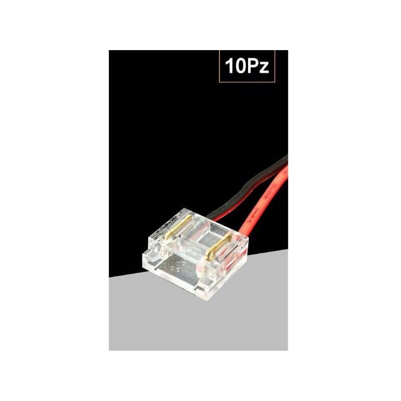 Kit 10 Pieces Connecteur D'alimentation Pour Bande Led 2 Pin 8 Mm Cn8mm-cv