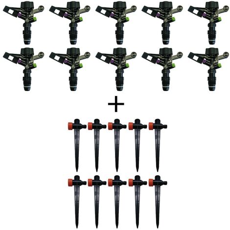 Kit 10 pulvérisateurs agricoles circulaires 1/2 « Porta sprinkler + 10 Brochettes