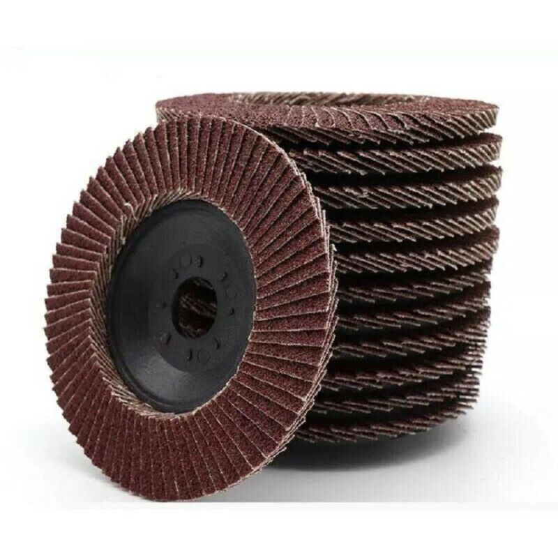 Kit 10 Pz Disco Abrasivo Lamellare Per Smerigliatrice 115mm Grana 80 Art.02037 - - Trade Shop Traesio