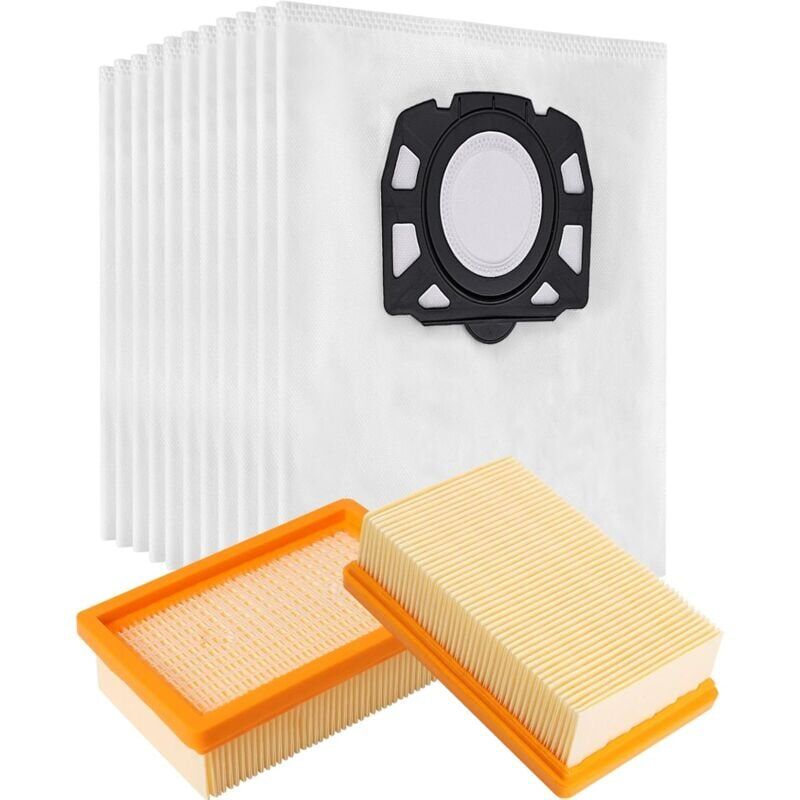 Kit 10 Sacs + 2 Filtres pour Aspirateur Karcher WD4 WD5 MV4 Kit 10 Sacs + 2 Filtres pour Aspirateur Karcher WD4 WD5 MV4