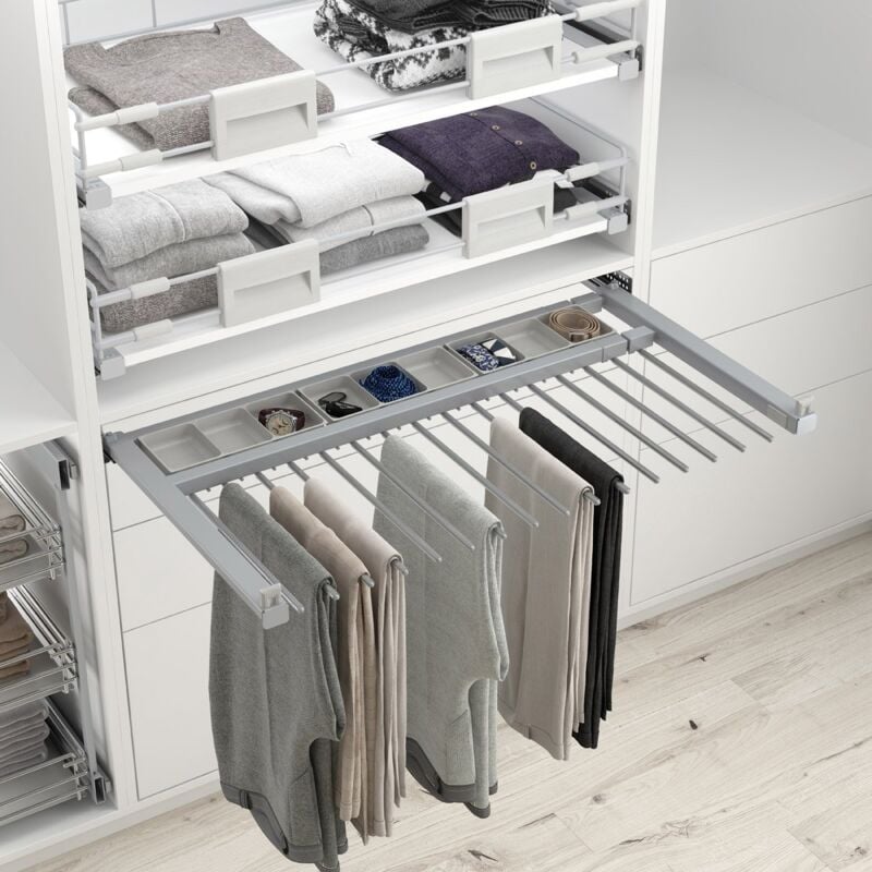 

Kit Soporte 12 Pantalonero Extraible Modulo 700/750 R/522710 - Cromo Mate