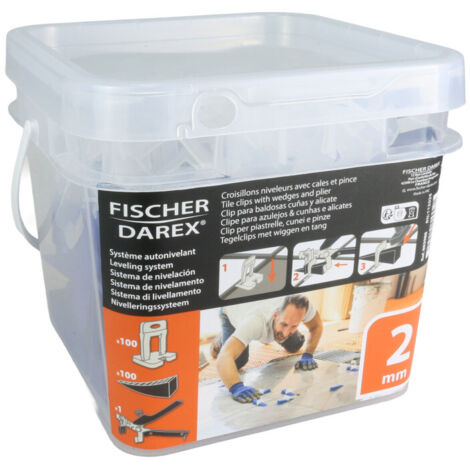 Kit 100 croisillons autonivelants 2mm +100 cales + 1 pince