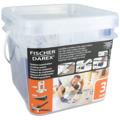 Kit 100 croisillons autonivelants 3mm +100 cales + 1 pince