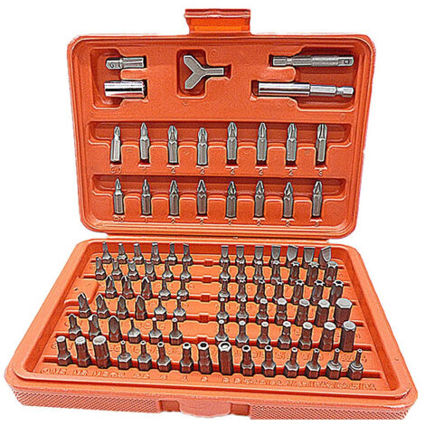 Kit 100 Pcs Tournevis De Sécurité Inviolable Torx Hexagonal Chrome Vanadium