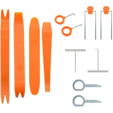 Kit 10pcs Outils Pour Démontage Et Démontage Des Panneaux De Voiture, Autoradio, Tableau De Bord Et Porte