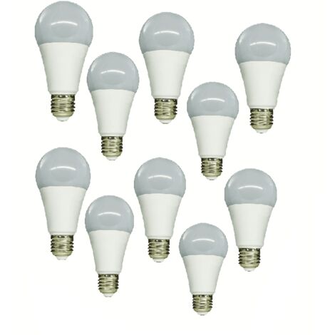 KIT 10PZ LAMPADINA LAMPADINE LED 17W=100W PLASTICA LUCE NATURALE 4000K V-TAC 138