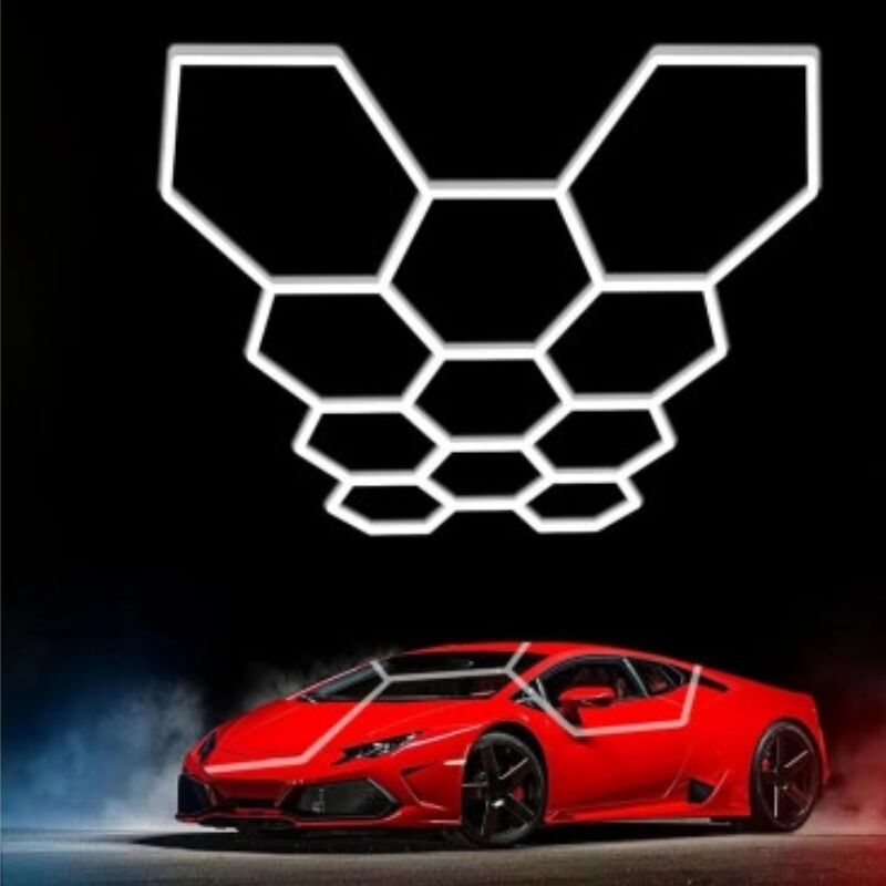 Kit 11 éclairages LED Hexagonal 385W - 120lm/W - Blanc Froid - SILUMEN