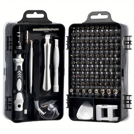 Kit 115 Pièces Outils Précision pour Réparation Électronique Téléphone Montre Voiture