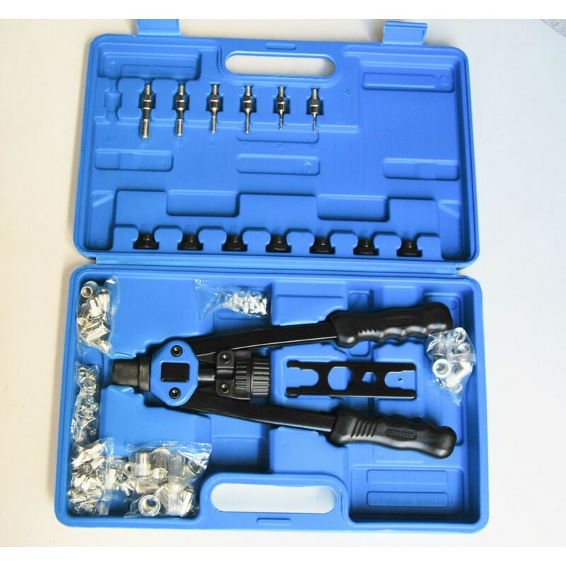 Image of Kit 116 pz rivettatrice per inserti rivetti filettati M3 M4 M5 M6 M8 M10 M12 b