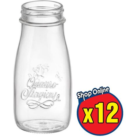 KIT 12 PZ BORMIOLI QUATTRO STAGIONI BOTTIGLIA IN VETRO DA 400 ML