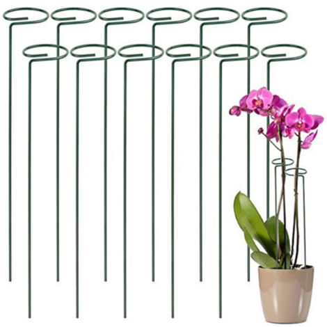 Kit 12 Tuteur Plante Supports pour Plantes Grimpantes et Fleurs Tuteur Vert Aidez Vos Fleurs à Pousser Tuteurs Tomates Jardin Pieux à Orchidées, Amaryllis, Pivoines, Poivrons et Plus