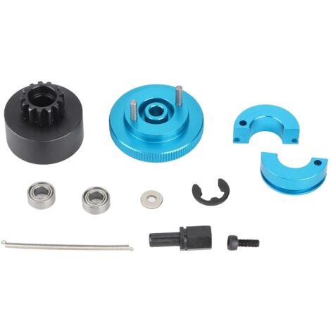 Kit 13T Volant Moteur Embrayage Variateur Ressorts pour Moteur Nitro RC 1/10 (Bleu)