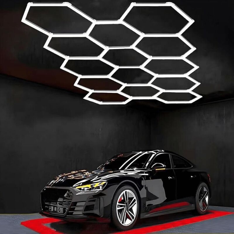 Kit 14 éclairages LED Hexagonal 456W - 120lm/W - Blanc Froid 600