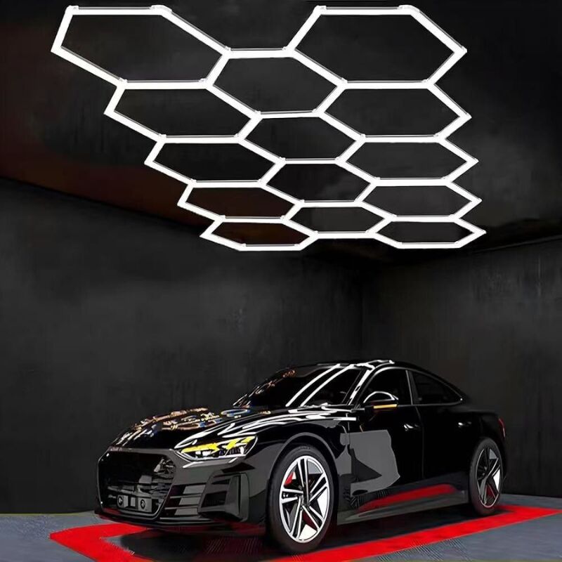 Kit 14 éclairages LED Hexagonal 456W - 120lm/W - Blanc Froid - SILUMEN