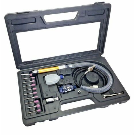 Kit 17 Pezzi SMERIGLIATRICE ARIA COMPRESSA FRESATRICE DRITTA LACCIO PNEUMATICO