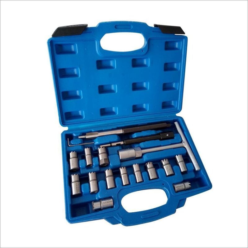 

kit 17 piezas escariador del asiento inyectores diesel