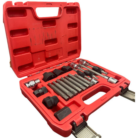Kit 18PZ Chiavi Smontaggio Montaggio Puleggia Alternatore Motore Auto Estrattore
