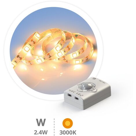 Regleta LED sensor Ksix 4W 4000K a pilas blanco 55 cm