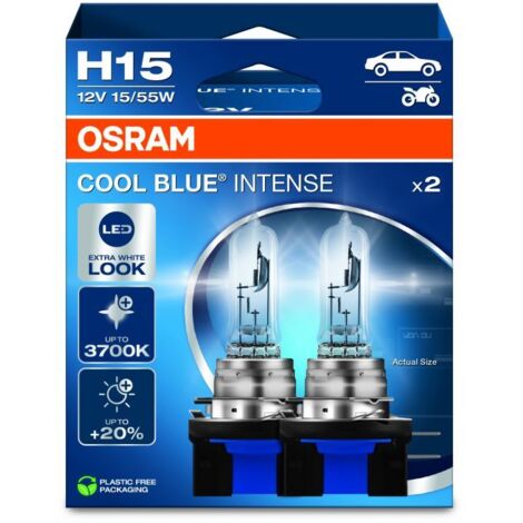 Kit 2 Ampoules Halogène auto Osram COOL BLUE® INTENSE NextGen H15 12V 64176CBN-HCB