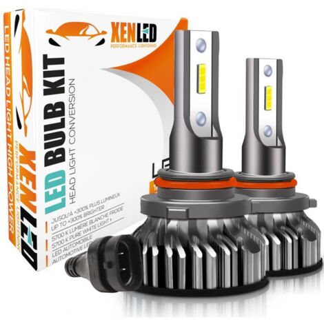 Kit 2 AMPOULES HB4 9006 LED Ventilées FF2 - 5000Lms - 6000°K - Taille Mini Lampe de voiture LED
