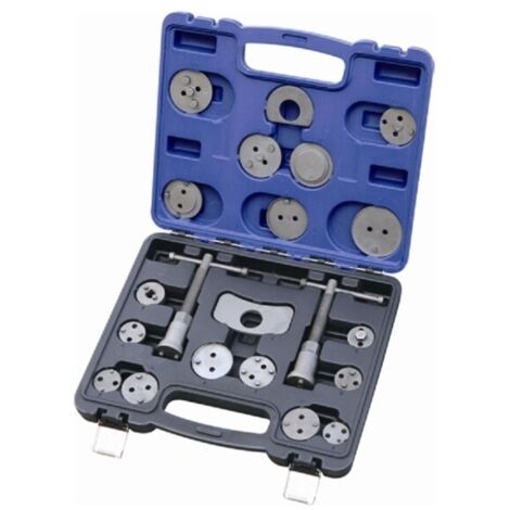 Kit 2 Arretratori/Arretratore manuali con flange/adattatori/placche intercambiabili per manutenzione pistoni freni/freno a disco set 21 pezzi
