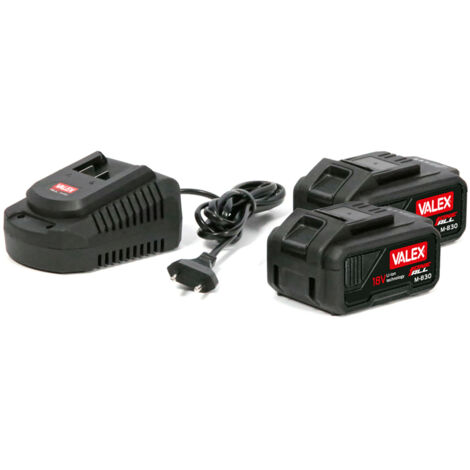 KIT 2 BATTERIA E CARICABATTERIA AL LITIO 18V-3Ah KIT ONEALL VALEX