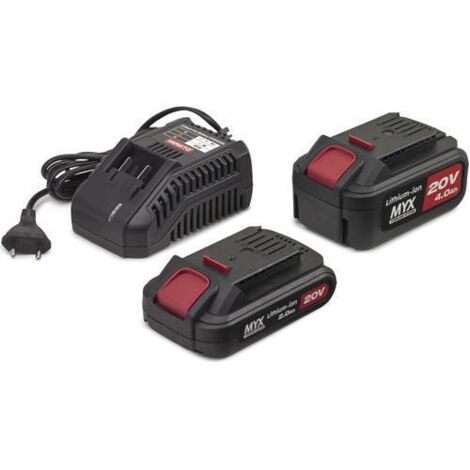 KIT 2 BATTERIE AL LITIO + CARICABATTERIE UNIVERSALE per pistola a spruzzo nebulizzatore avvitatore yamato CKT 2042