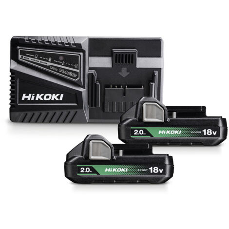 Kit 2 batteries 18V 2Ah BSL 1820M + chargeur 14,4V-18V HIKOKI UC18YFSLWFZ