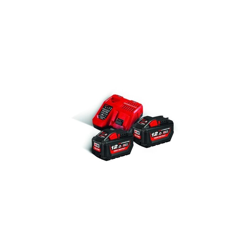 Milwaukee - Pack de 3 batteries : 2 batteries 18V et 12AH et 1 batterie 12V et 6Ah high ouput M18 HNRG-122