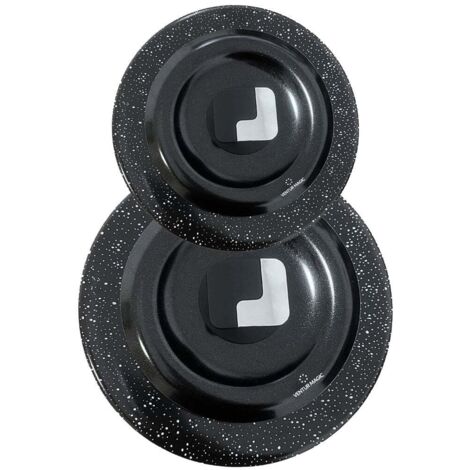 Kit 2 Coperchi Magici Antiodore Ventur Magic in Alluminio Ø24-32 cm Pomello Salvaspazio Nero