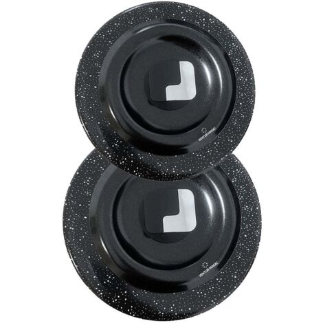 Kit 2 Coperchi Magici Antiodore Ventur Magic in Alluminio Ø28-32 cm Pomello Salvaspazio Nero