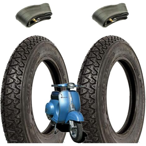 KIT 2 COPERTONI  4 P.R. 3.00 10 42J + CAMERE DARIA COMPATIBILI CON VESPA 50 SPECIAL PK 50 S XL N 125 ET3