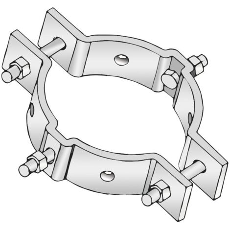 Kit 2 demi-colliers pour poteau bois CNV 60 180 MICHAUD BR072