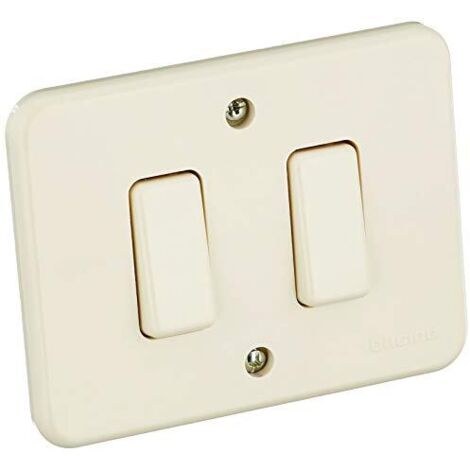 KIT 2 DEVIATORI 6A 250AVC UNIPOLARI DOMINO AVORIO