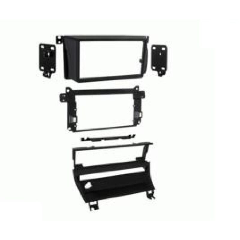 Kit 2 Din compatible avec bmw Serie 3 E46 avec 1 bouton - noir mat