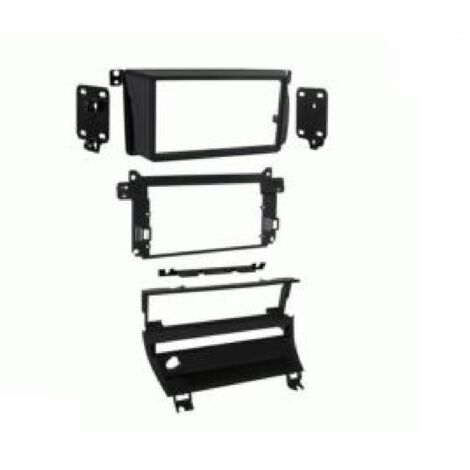 Kit 2 Din compatible avec BMW Serie 3 E46 avec 1 bouton - noir mat
