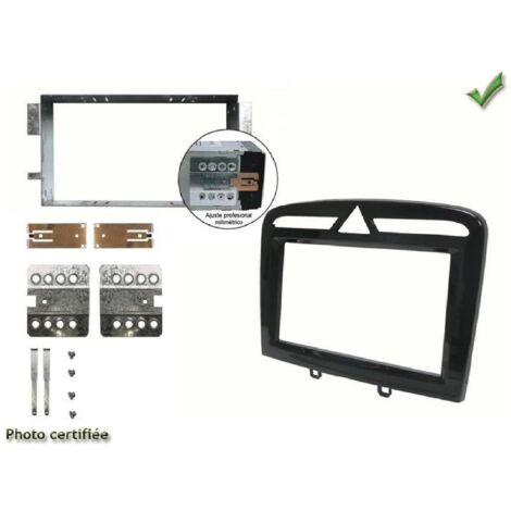 KIT 2 DIN compatible avec PEUGEOT 308 09-13 308CC ap09 408 ap10 RCZ ap10 NOIR LAQUE