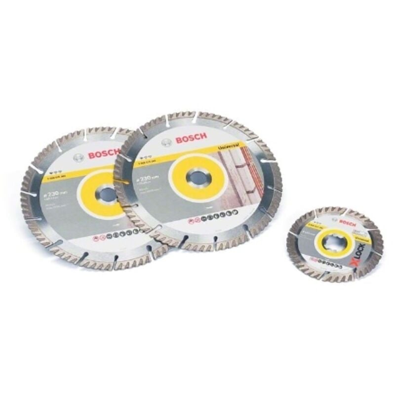 Bosch - Kit 2 disques diamant Pro Universal 230mm + 1 disque diamant XLock 125 mm 061599760Z