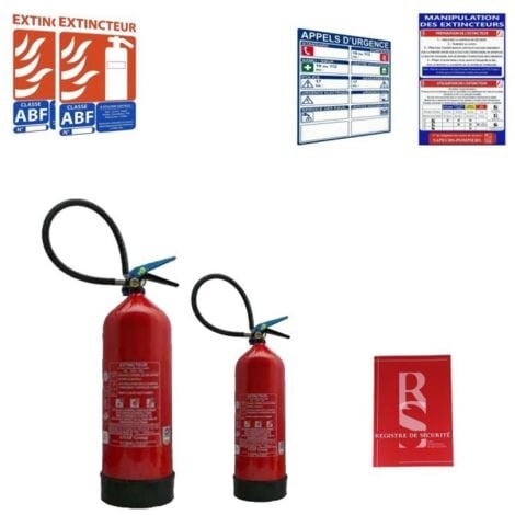 SECURITEGOODDEAL Kit 2 extincteurs nf 6 litres eau pour erp 4 eme catégorie
