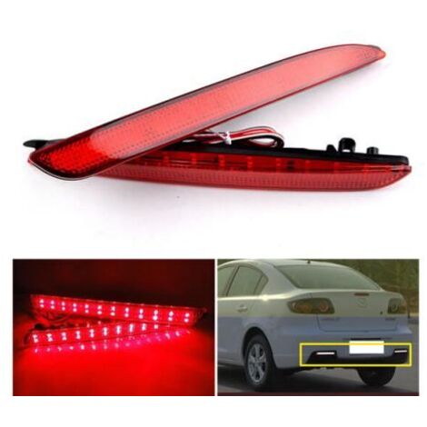 Kit 2 Fanali Posteriori A Led Rosso Per Mazda 3 Sostituzione Riflettore Catarifrangente Originale Rear Bumper Tail Brake Reflector Light
