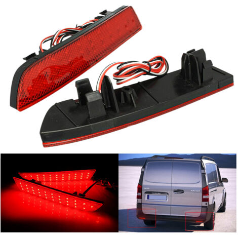 Kit 2 Fanali Posteriori A Led Rosso Per Mercedes Benz Vito Box W447 OEM A4478260140 Sostituzione Riflettore Catarifrangente Originale