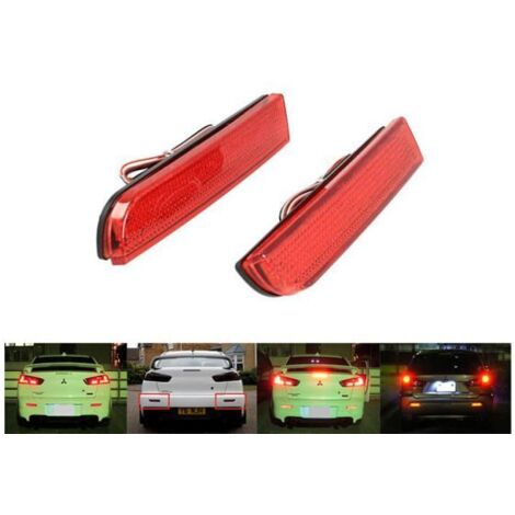 Kit 2 Fanali Posteriori A Led Rosso Per Mitsubishi Lancer Outlander Sport RVR ASX Rear Bumper Tail Brake Reflector Light