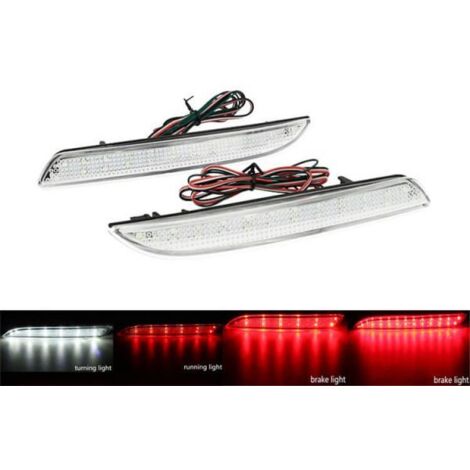 Kit 2 Fanali Posteriori A Led Trasparente Honda CR-Z ZF1 Jazz Insight Acura TSX Rear Bumper Reflector Light